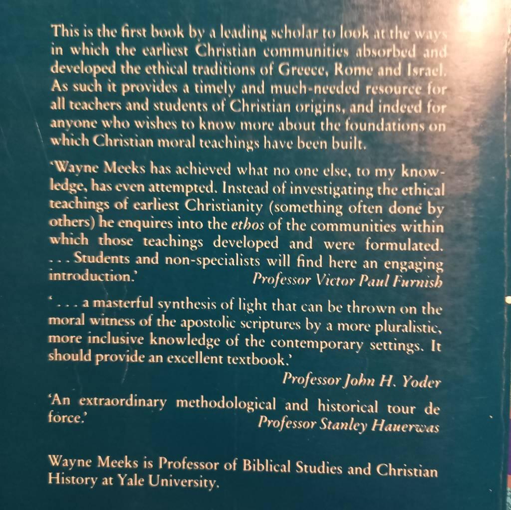 The moral world of the first Christians