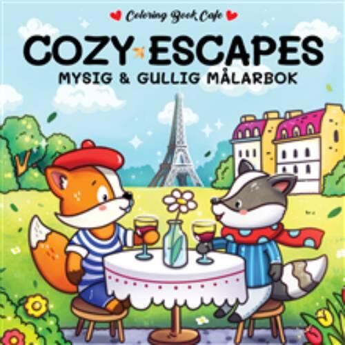 Cozy Escapes - Mysig och gullig Cozy Coloring m&aring;larbok fr&aring;n Coloring Book Cafe