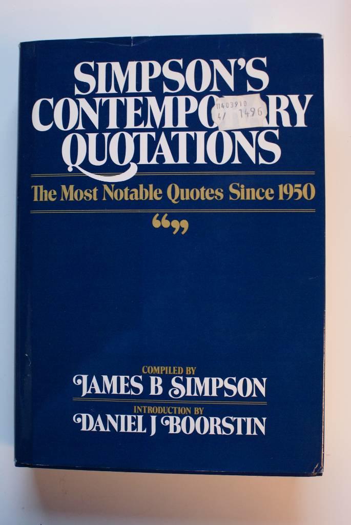 Simpson's contemporary quotations