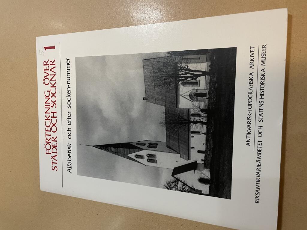 F&ouml;rteckning &ouml;ver st&auml;der och socknar