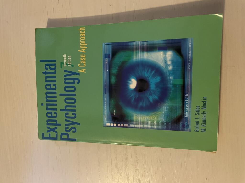 Experimental Psychology, A Case Approach