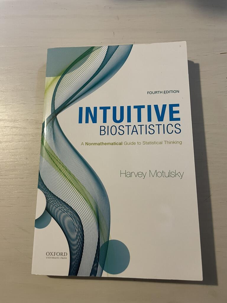 Intuitive biostatistics - a nonmathematical guide to statistical thinking