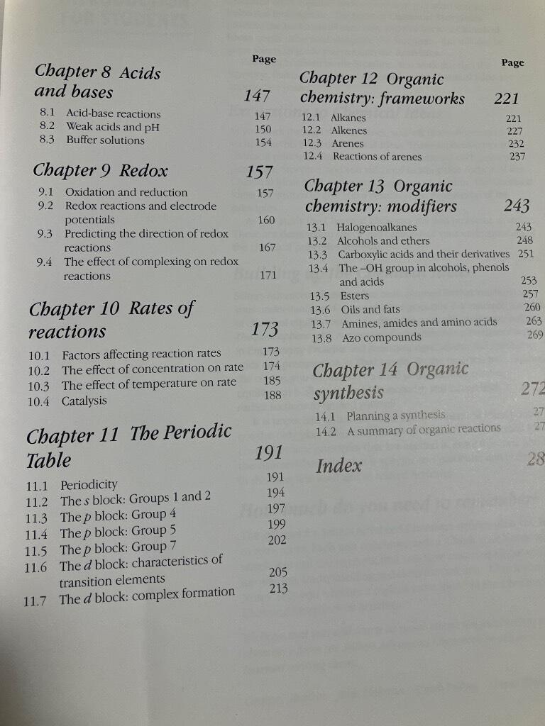 Salters advanced chemistry