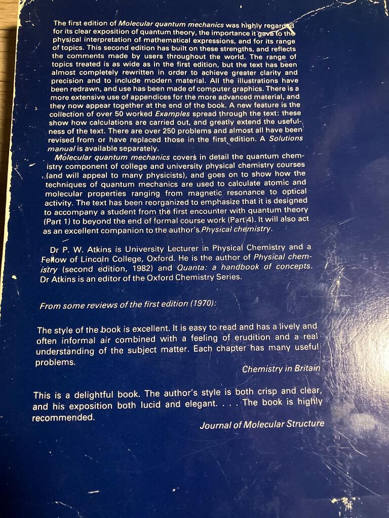 Molecular quantum mechanics
