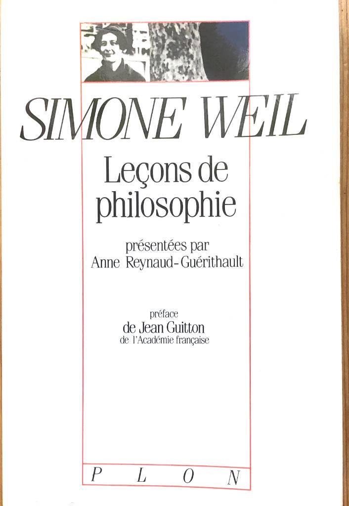 Le&ccedil;ons de philosophie de Simone Weil - Roanne 1933-1934