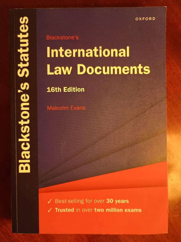 Blackstone's International law documents