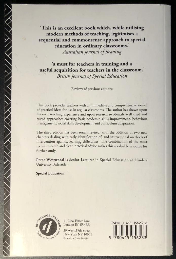 Commonsense methods for children with special needs : strategies for the regular classroom