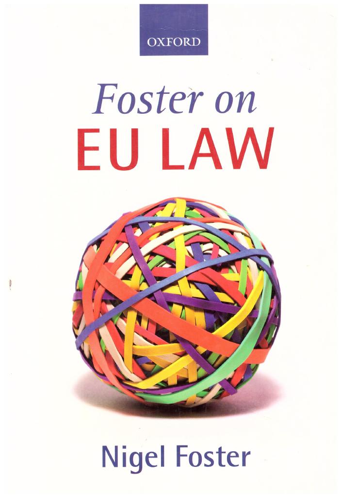 Foster on eu law