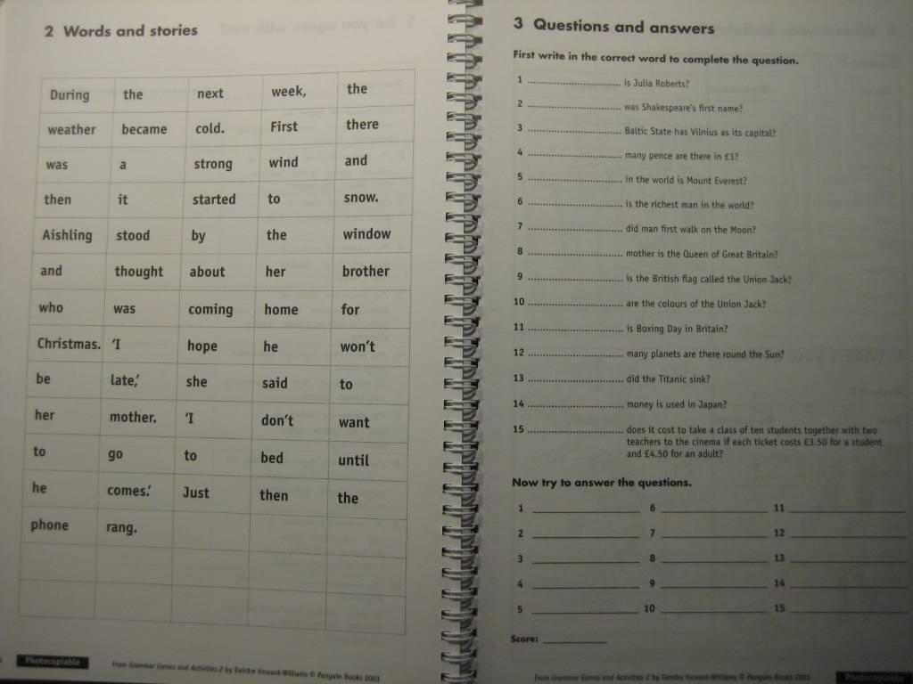 Grammar 2 - games and activities