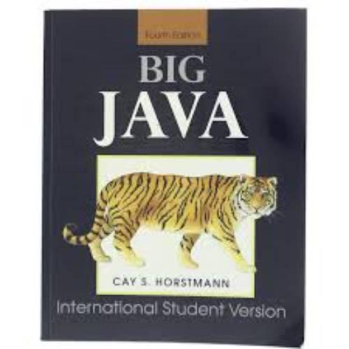 Big Java 4th Edition for Java 7 and 8 International Student Version