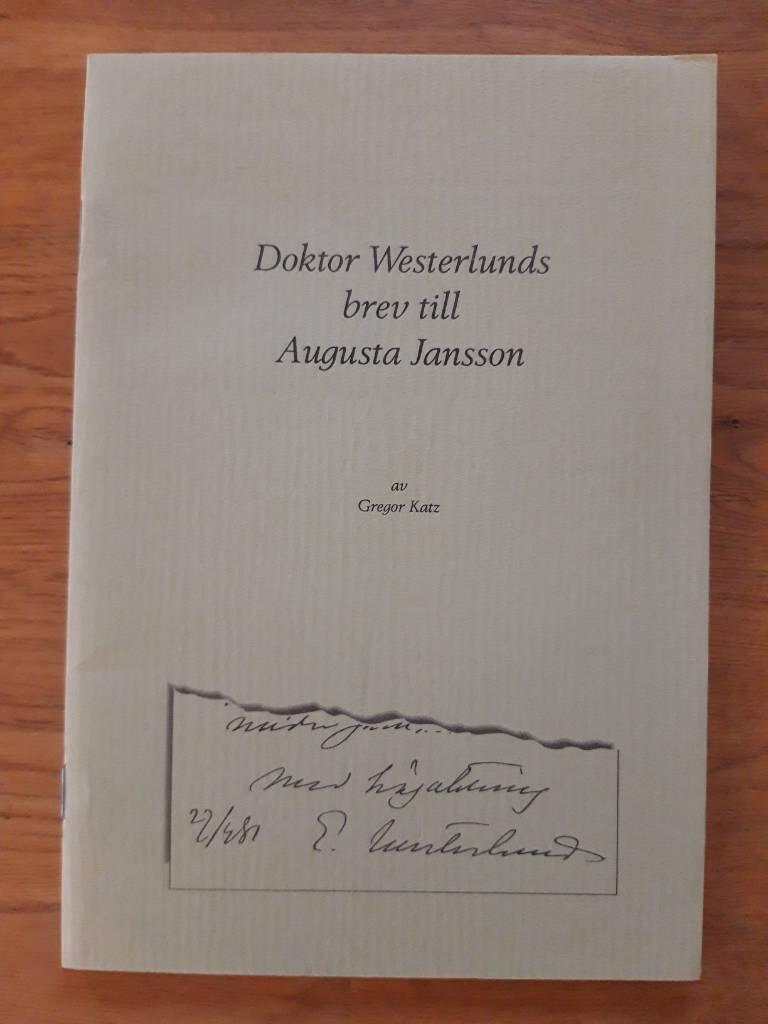 Doktor Westerlunds brev till Augusta Jansson