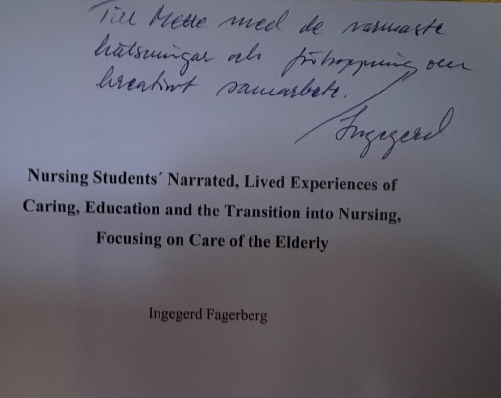 Nursing students' narrated, lived experiences of caring, education and the transition into nursing, focusing on care of the elderly