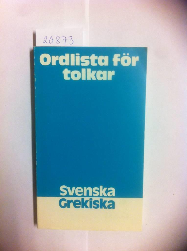 Ordlista f&ouml;r tolkar