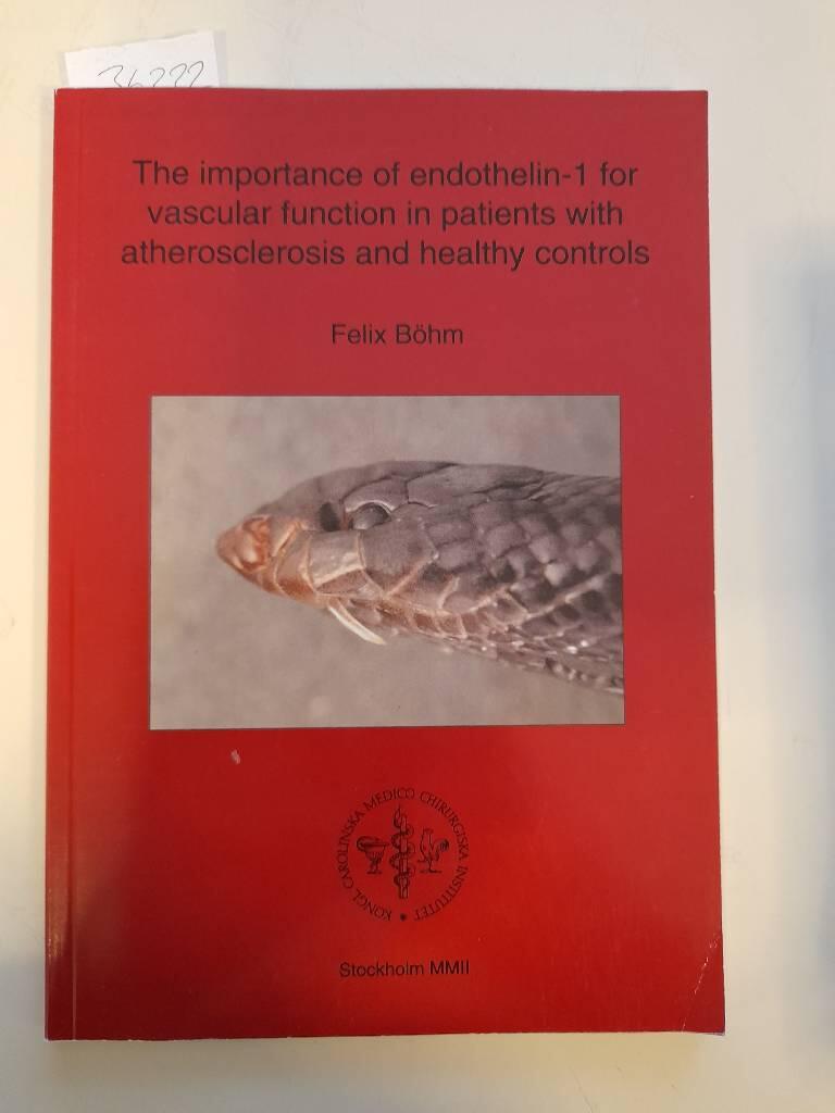 The importance of endothelin-1 for vascular function in patients with atherosclerosis and healthy controls