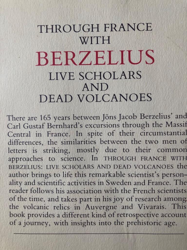 Through France with Berzelius - live scholars and dead volcanoes