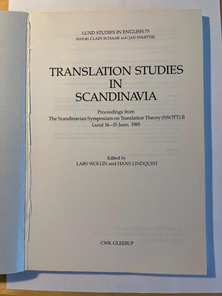 Translation studies in Scandinavia