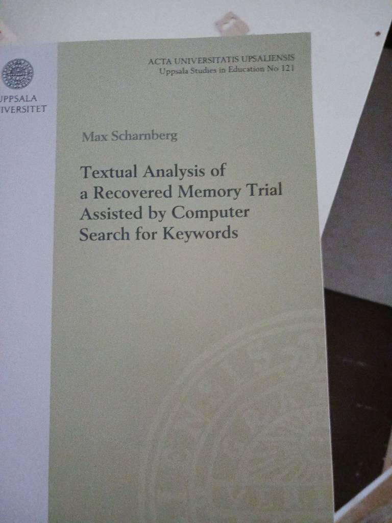 Textual analysis of a recovered memory trial assisted by computer search for keywords