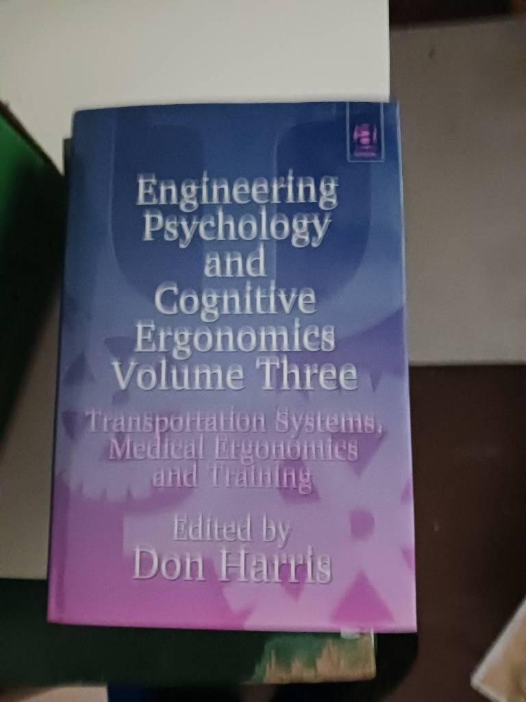 Engineering psychology and cognitive ergonomics