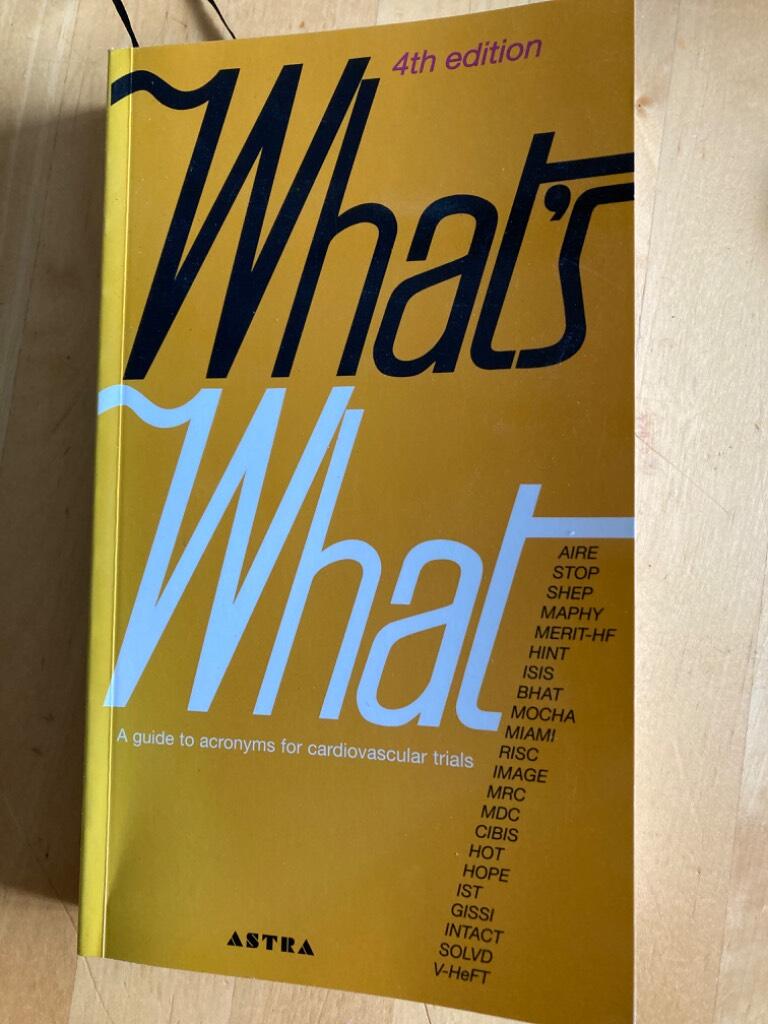 What's what - a guide to acronyms for cardiovascular trials