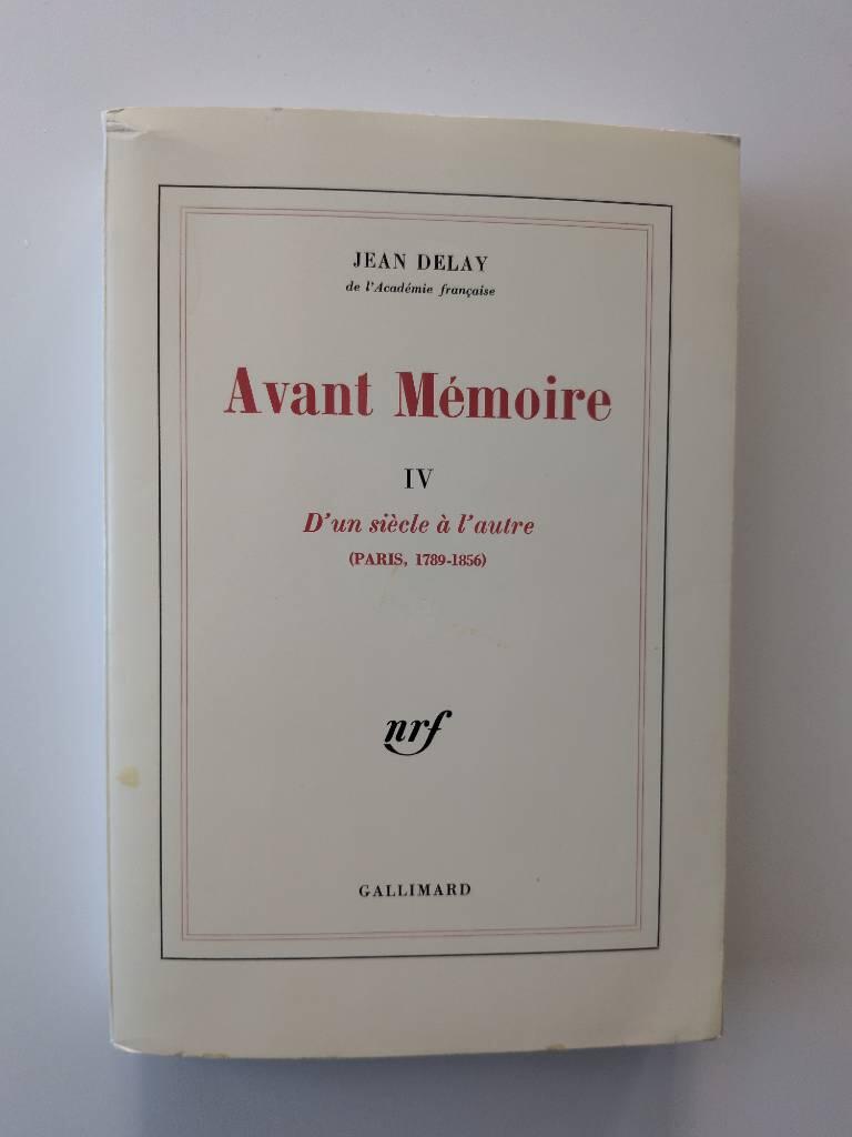 Avant m&eacute;moire