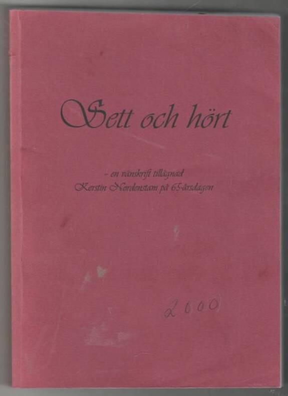 Sett och h&ouml;rt