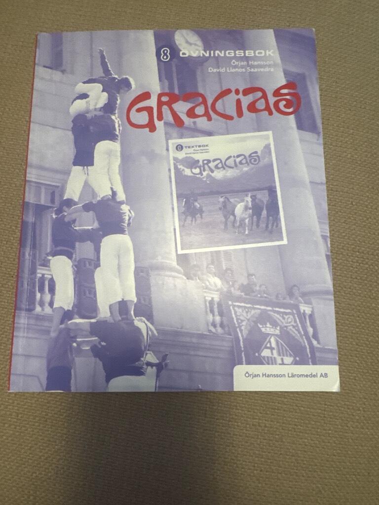 Gracias 8 &Ouml;vningsbok