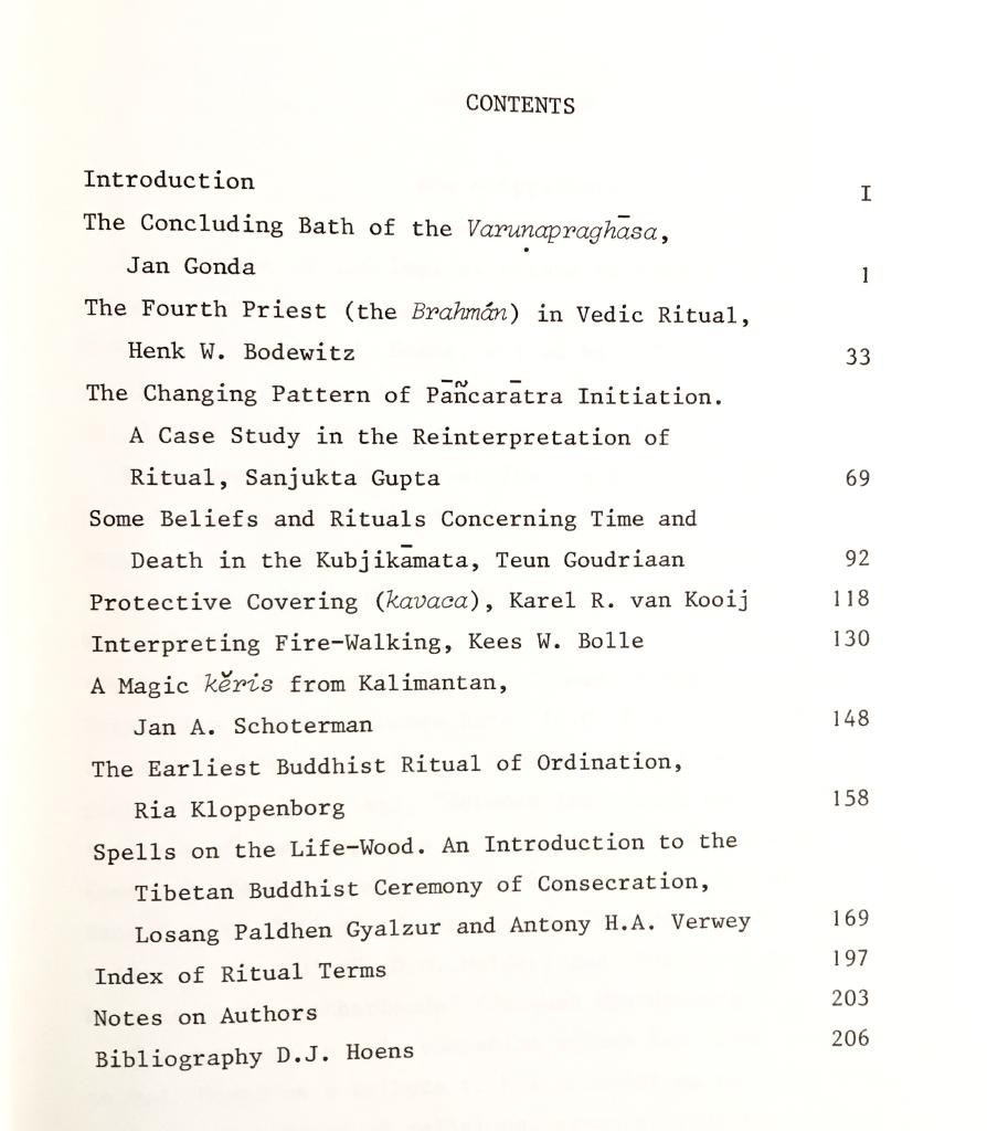 Selected studies on ritual in the Indian religions : essays to D. J. Hoens