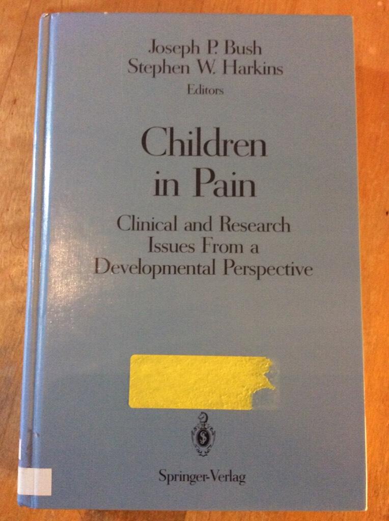 Children in pain - clinical and research issues from a developmental perspective