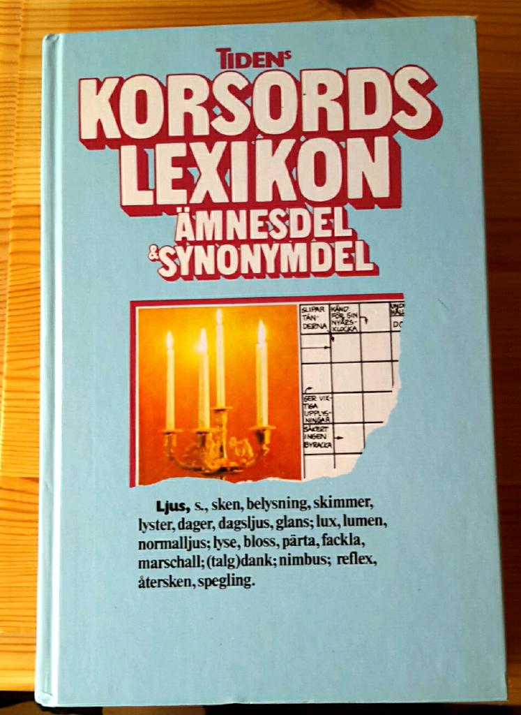Tidens korsordslexikon : &auml;mnesdel/synonymdel