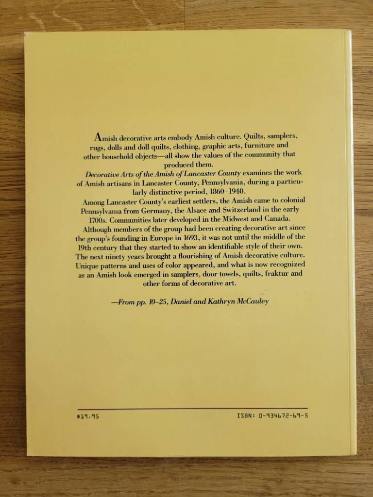 Decorative arts of the Amish of Lancaster County