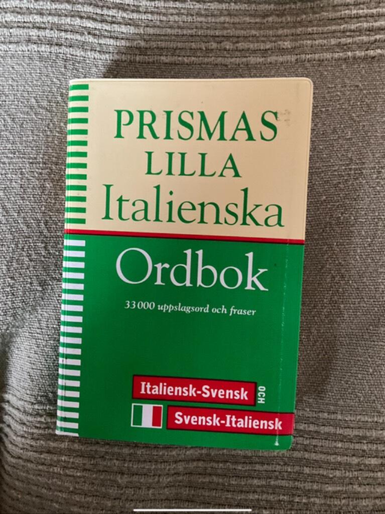 Prismas lilla italienska ordbok : 33000 uppslagsord och fraser : italiensk-svensk och svensk-italiensk