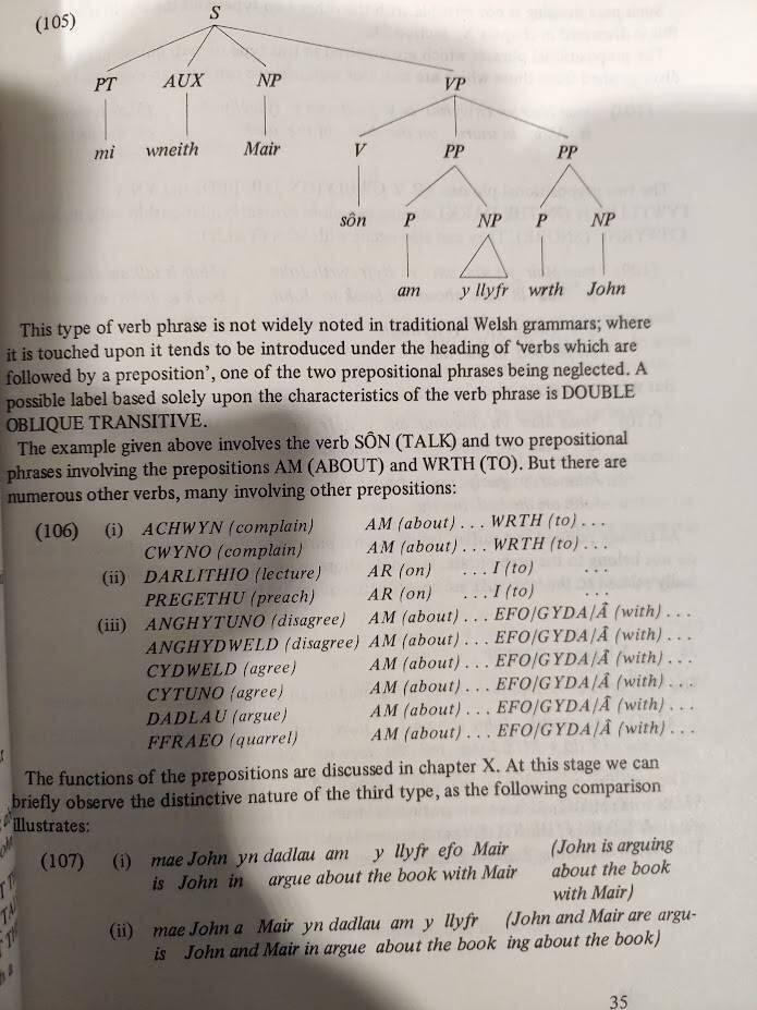The  Welsh language - studies in its syntax and semantics