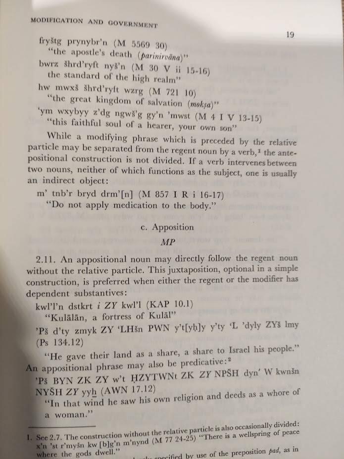 A syntax of Western Middle Iranian
