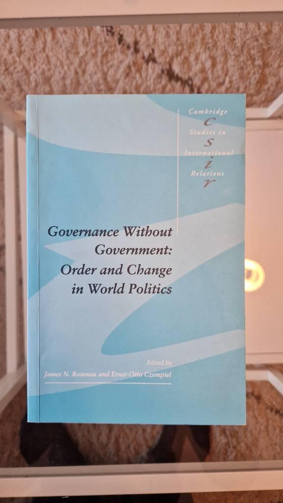 Governance without government : order and change in world politics