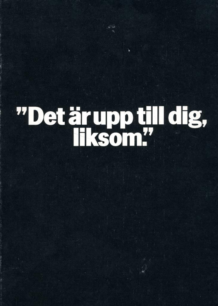 "Det är upp till dig, liksom"