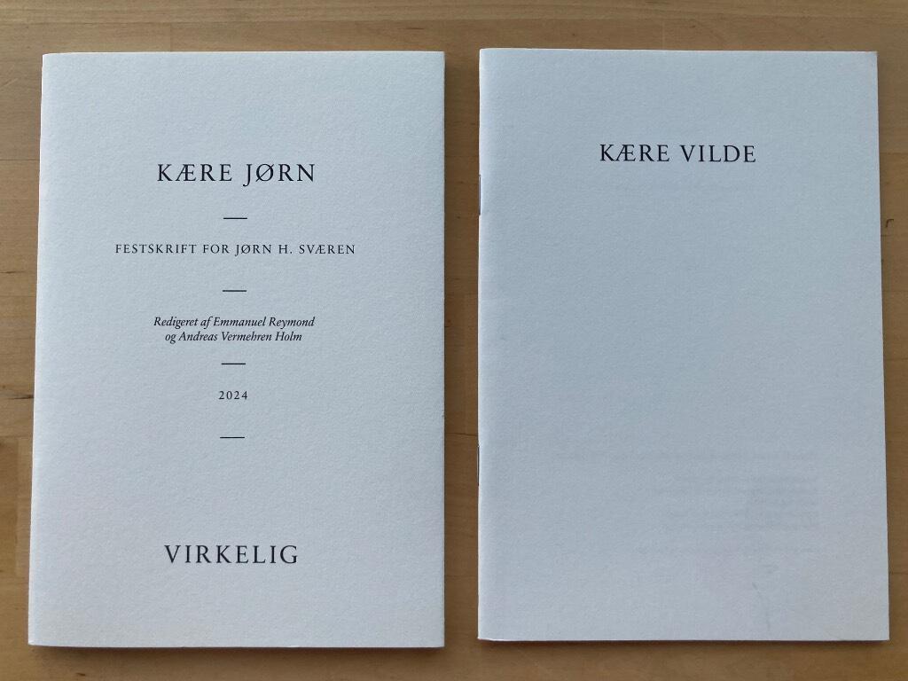 K&aelig;re J&oslash;rn - festskrift for J&oslash;rn H. Sv&aelig;ren