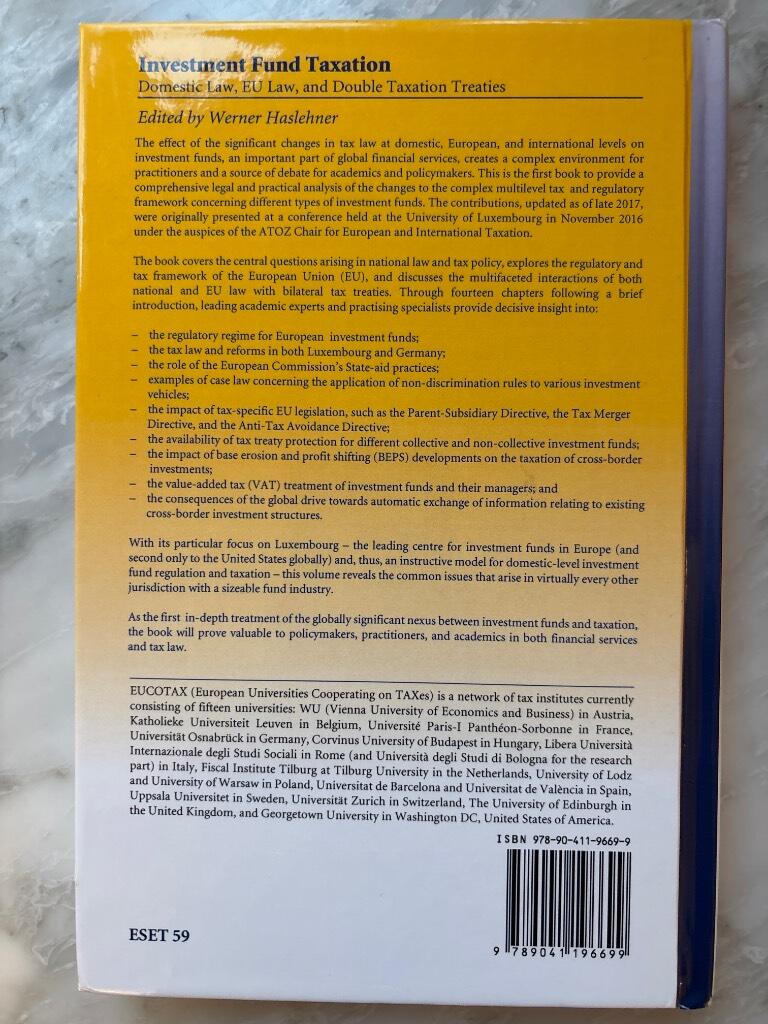 Investment fund taxation - domestic law, EU law, and double taxation treaties