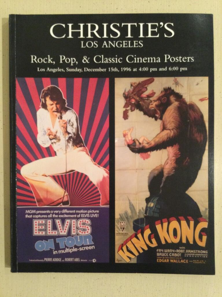 Rock, pop & classic cinema posters - auction Sunday, 15 December  1996 at 4.00 p.m. & 6.00 p.m.