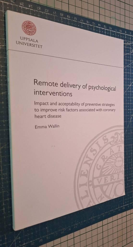 Remote delivery of psychological interventions : impact and acceptability of preventive strategies to improve risk factors associated with coronary heart disease