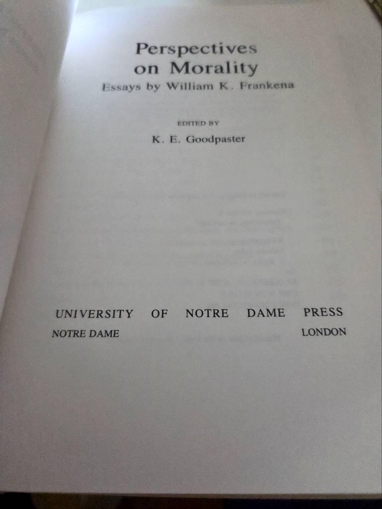 Perspectives on morality