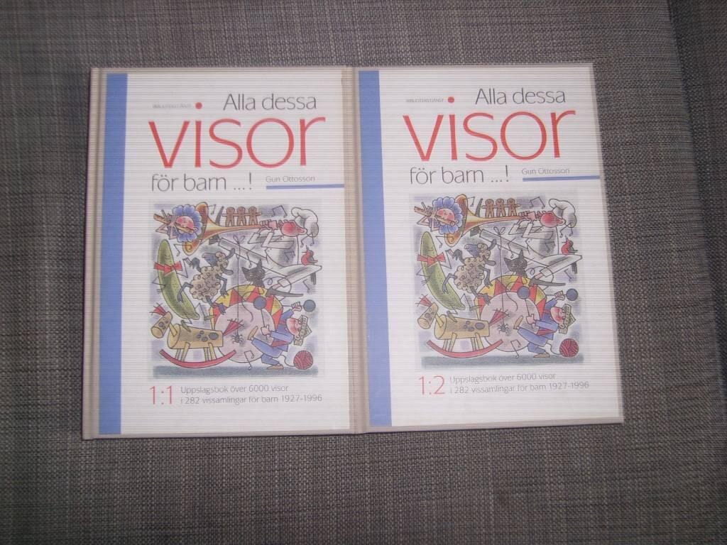 Alla dessa visor f&ouml;r barn-! : uppslagsbok &ouml;ver 6000 visor i 282 vissamlingar f&ouml;r barn 1927-1996