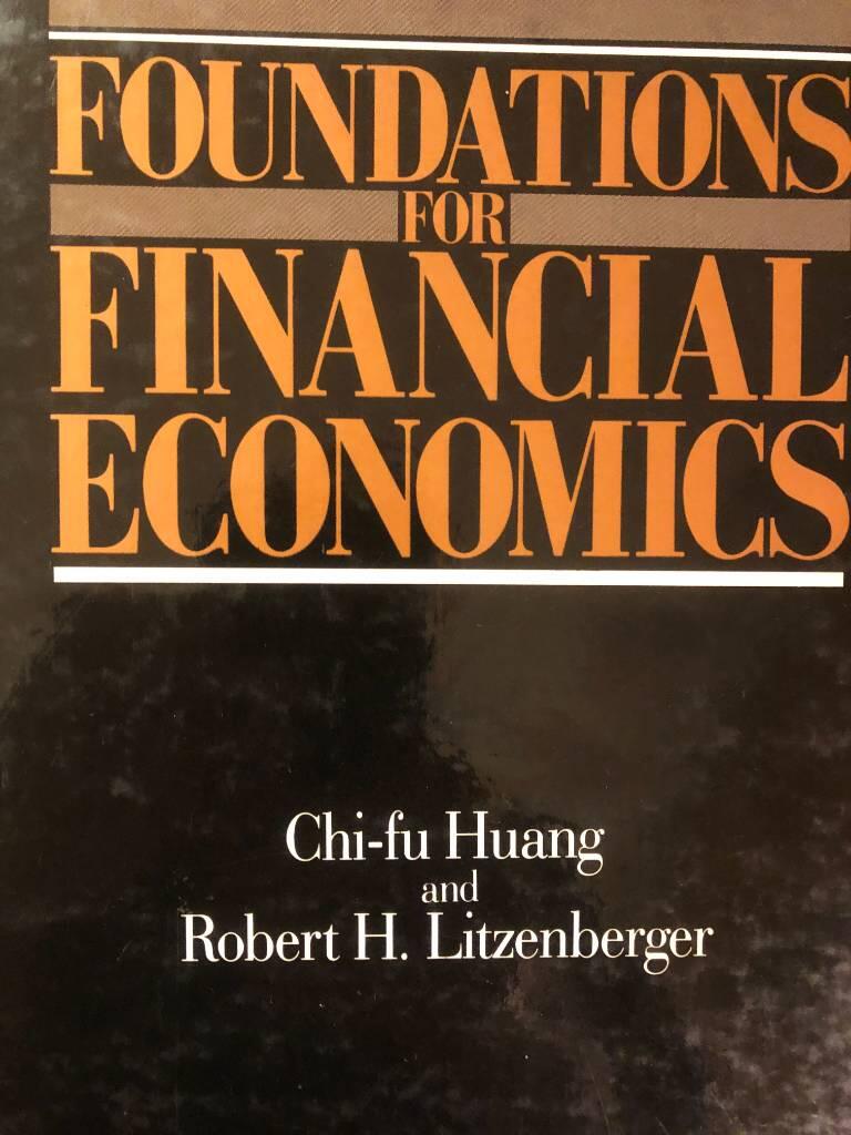 Foundations for financial economics