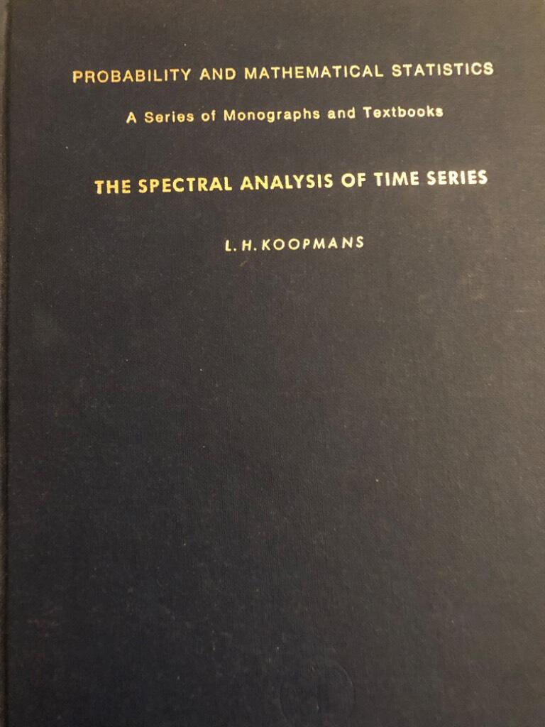 The spectral analysis of time series