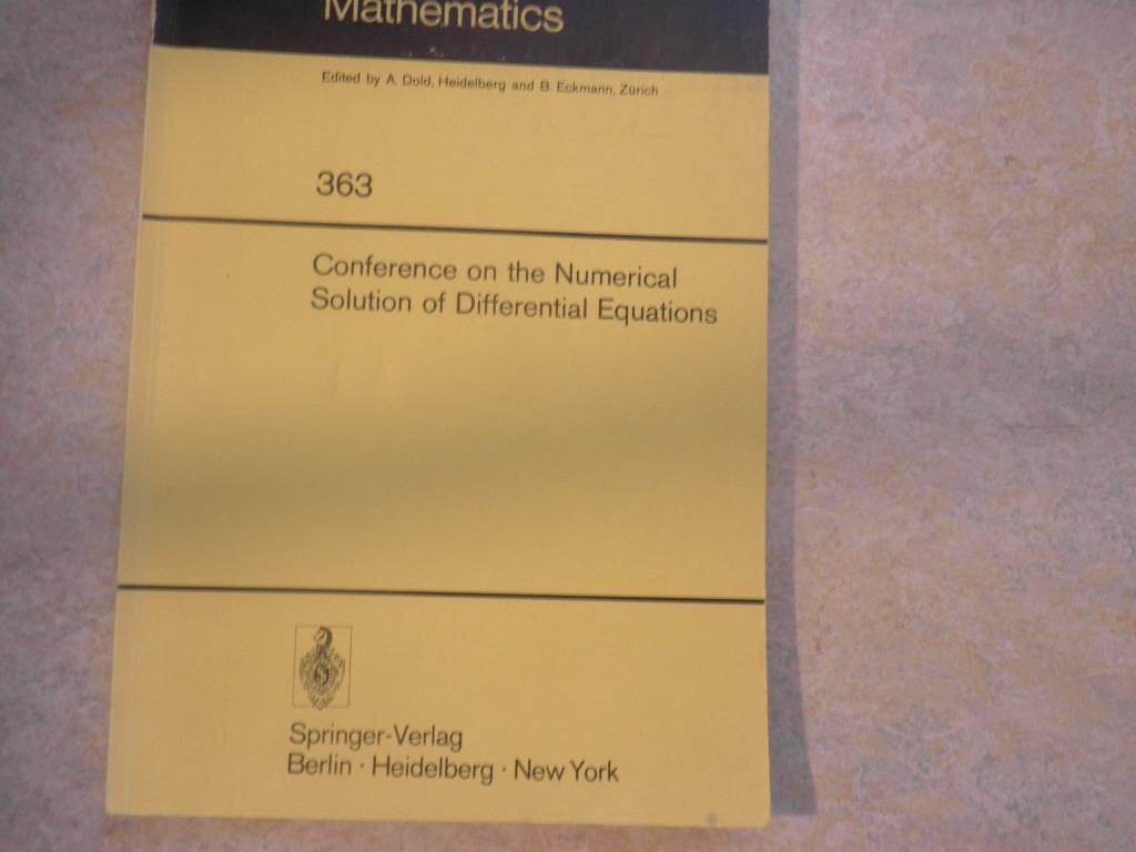 Conference on the numerical solution of differential equations - Dundee, 1973