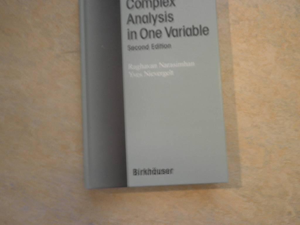 Complex analysis in one variable