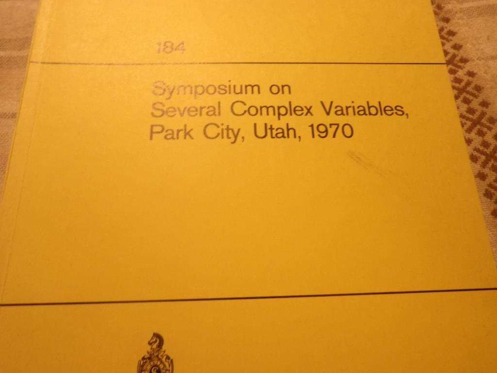 Symposium on several complex variables
