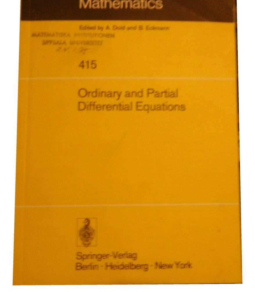 Ordinary and partial differential equations