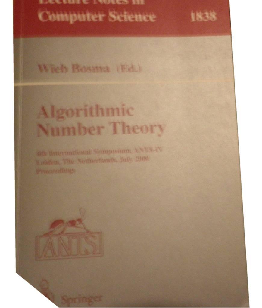 Algorithmic number theory