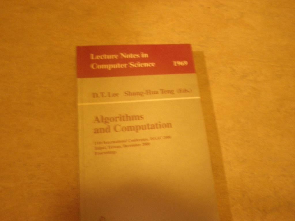 Algorithms and computation