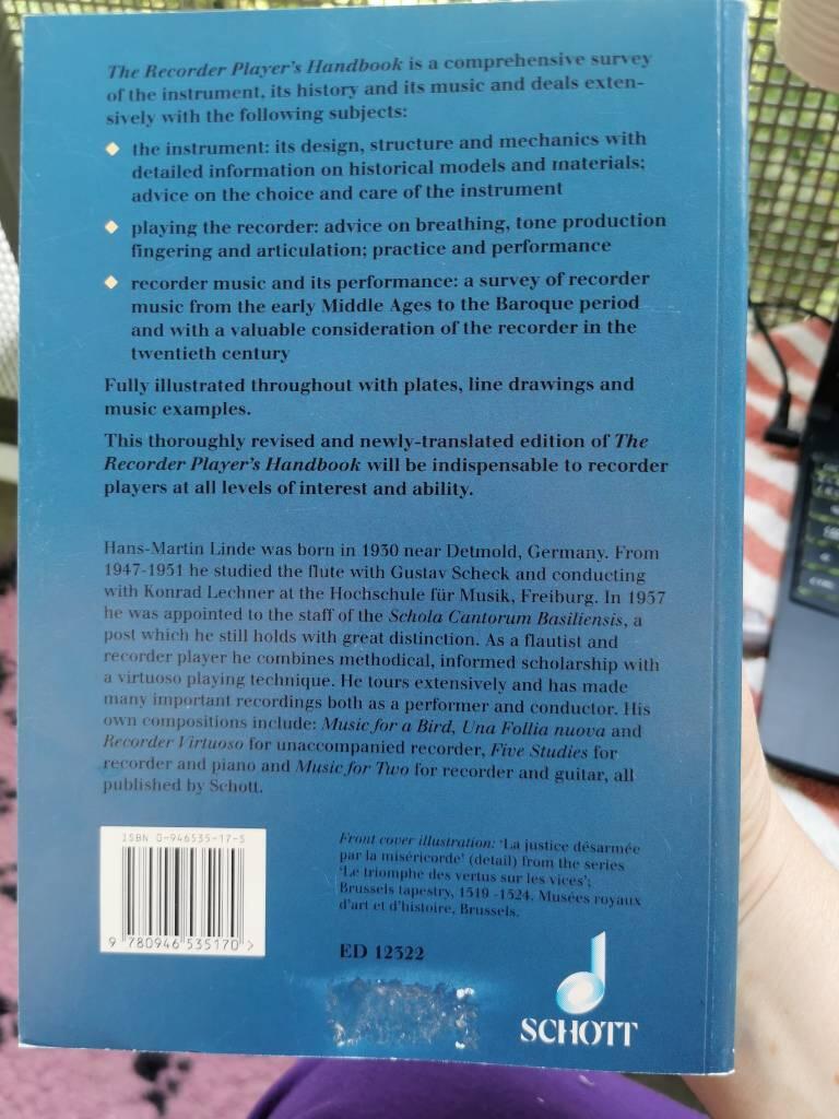 The recorder player's handbook